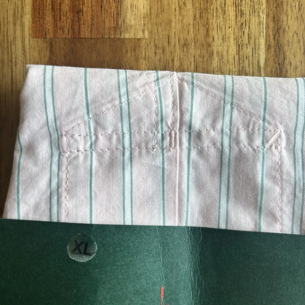 NWT Lot of 2 J Crew Woven Boxers Mens XL Underwear Blue / Pink  Striped Cotton